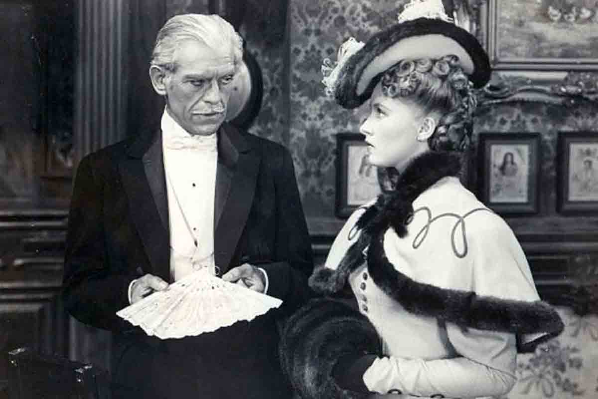 Scene from The Climax 1944 with Boris Karloff and Susanna Foster