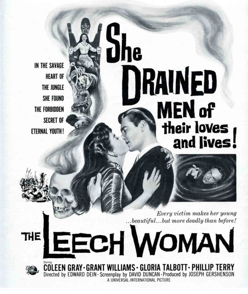 Advertisement for The Leech Woman 1960